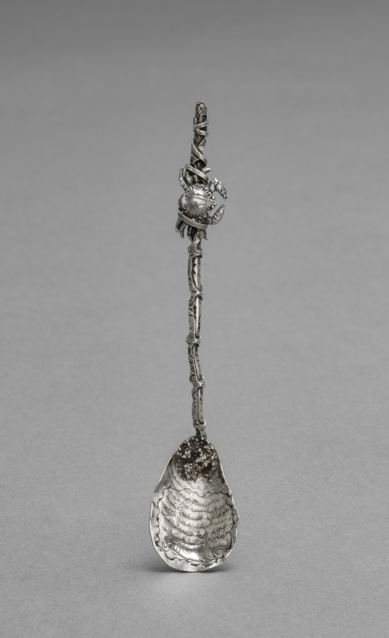 Seashell Salt with Shell and Crab Spoon (Spoon), 1884 (Cleveland Museum of Art 2000.14.b)