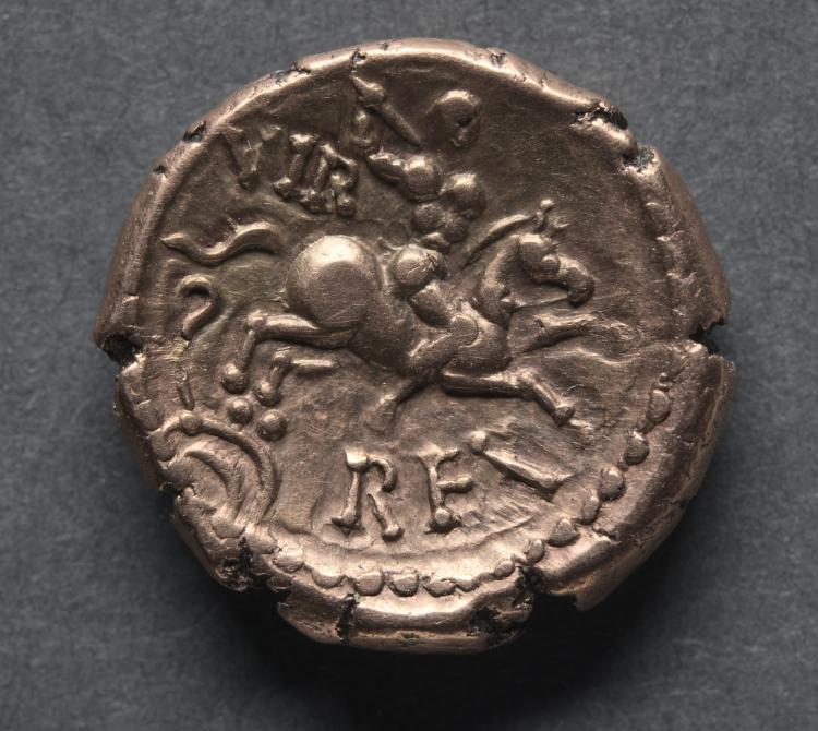 Verica Stater: Sunken Tablet (obverse), c. 10–40 CE (Cleveland Museum of Art 1969.146.a)