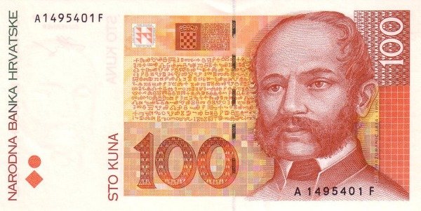 Obverse of 100 Kuna (1993), Pick 32