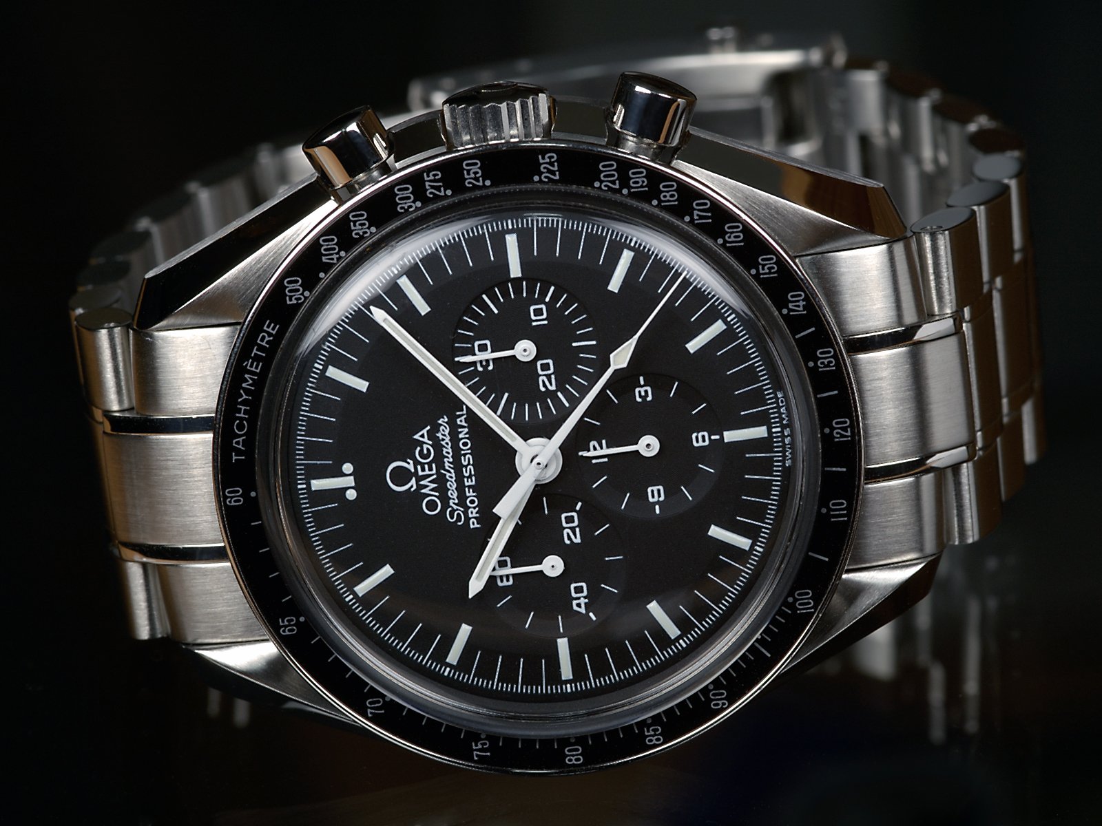 Omega Speedmaster Professional, dial side.