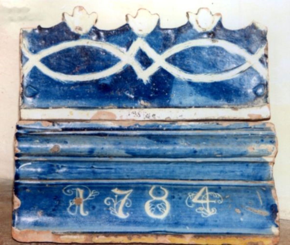 Corner stove tile, 1784