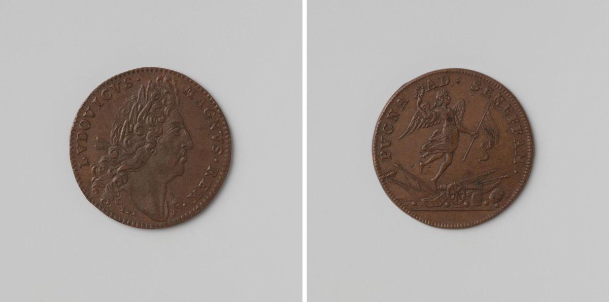 Battle of Seneffe, jeton struck in honour of Louis XIV, King of France