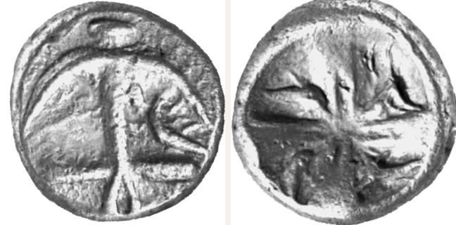 Apollonia Pontike, drachm (siglos) — Incuse with four colliding embola (CN type 21166)