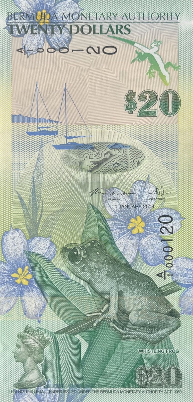 Obverse of 20 Dollars (2009), Pick 60