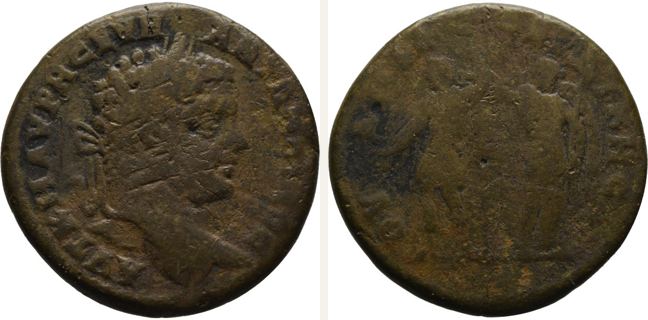 Serdika, Caracalla, 4 unit — Emperor in military attire standing left (CN type 730)