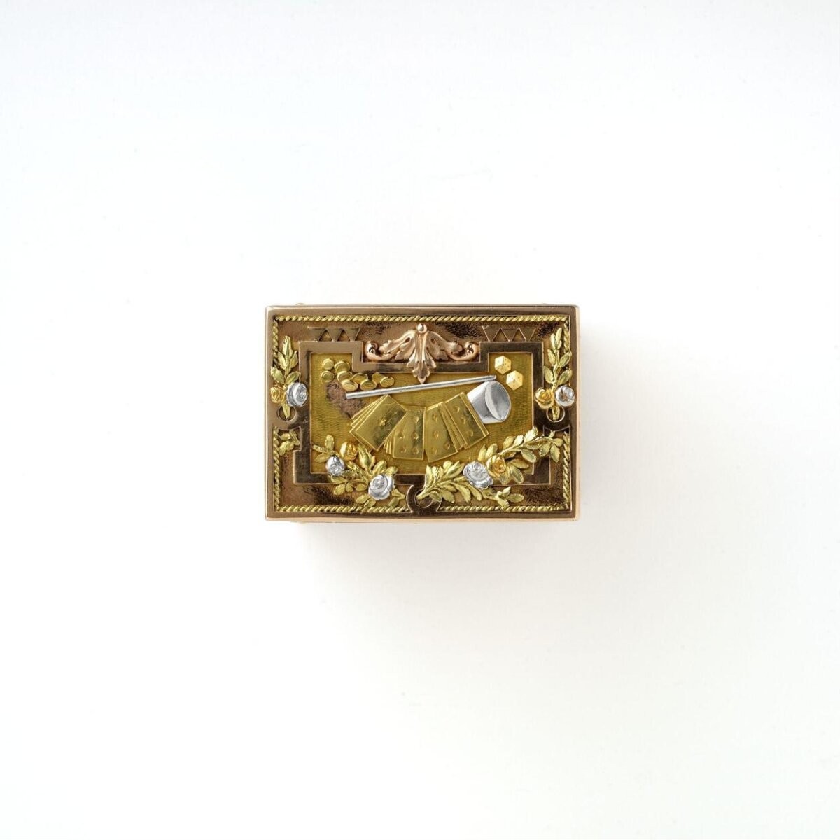 Gold case for carrying cards; Europe, possibly Switzerland, 1870-1900