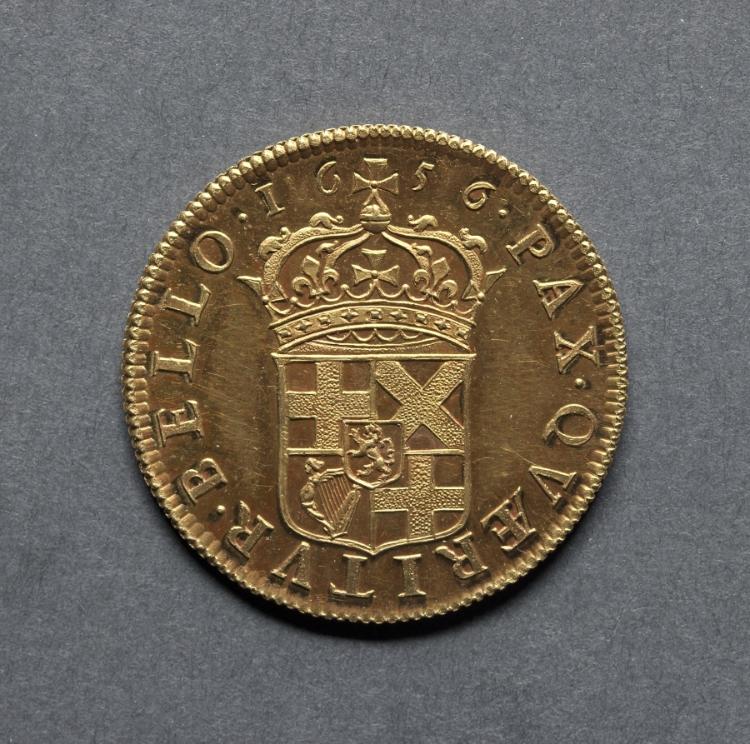 Broad: Crowned Shield of Arms (reverse), 1656 (Cleveland Museum of Art 1969.197.b)