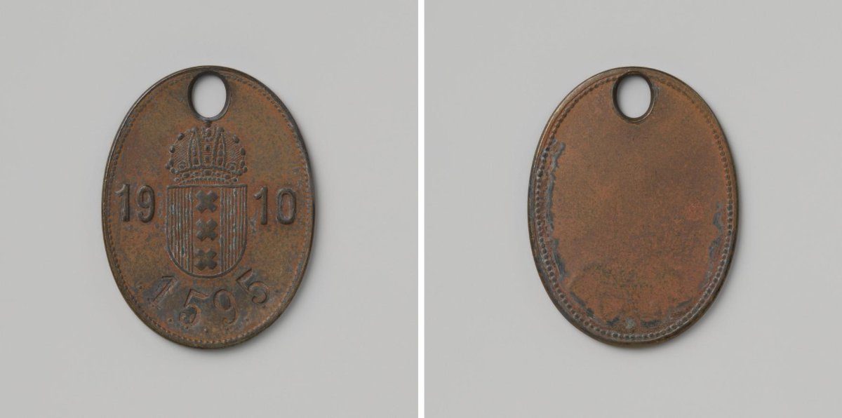 City of Amsterdam, lead token with no. 1595