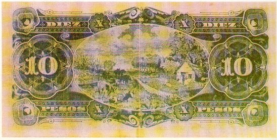 Reverse of 10 Pesos (1896), Pick 1A