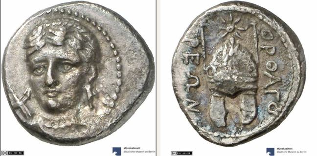 Orthagoria, Half Stater (hemisiglos, hemidrachm) — Helmet (CN type 2238)