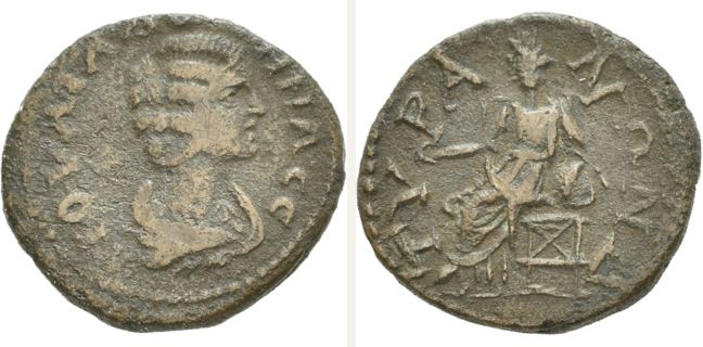 Tyras, Septimius Severus, bronze coin — Cybele enthroned left (CN type 23893)