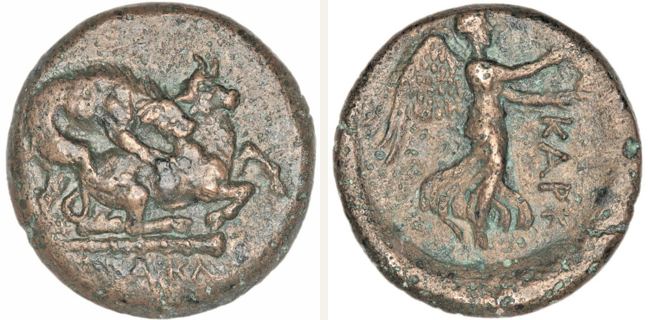 Kerkinitis, bronze coin — Nike advancing right (CN type 20959)