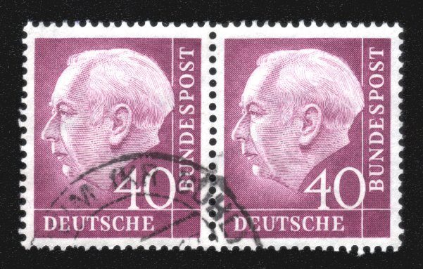 West German Heuss definitive stamps