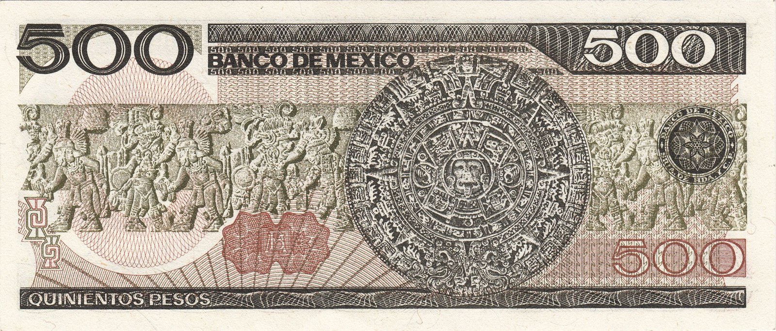 Reverse of 500 Pesos (1983–1984), Pick 79