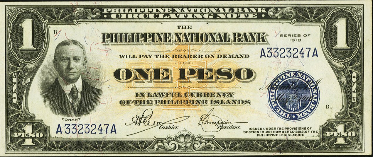 Obverse of 1 Peso (1918), Pick 44