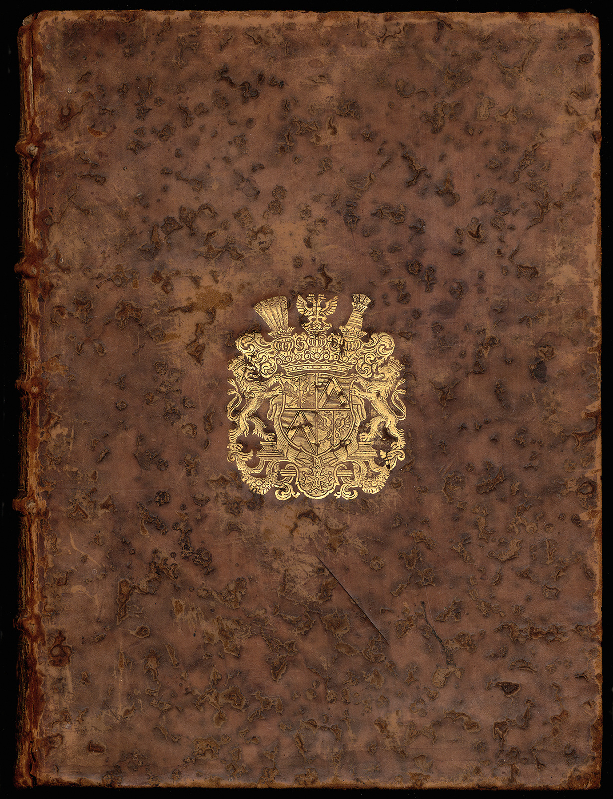 Binding with supralibros of Heinrich von Brühl