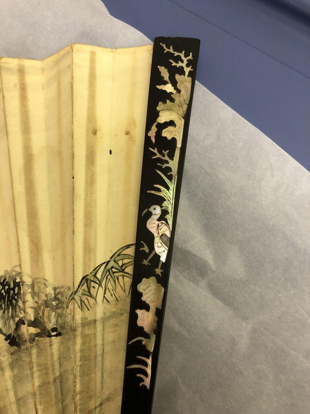 Fan, bamboo and paper, China, 1882 — museum object FE.25-1980