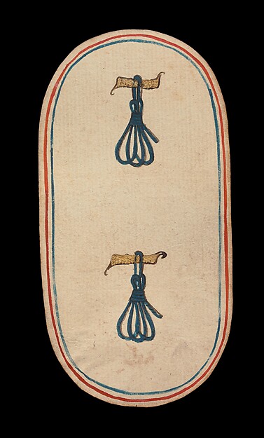2 of Tethers, from The Cloisters Playing Cards, South Netherlandish, ca. 1475–80