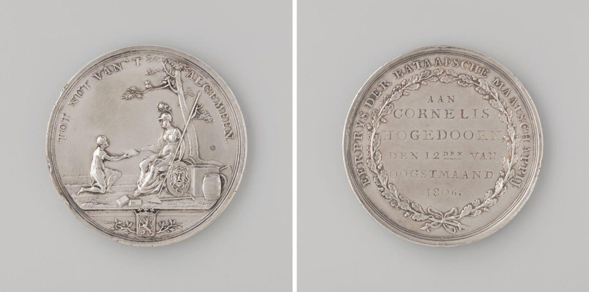 Batavian Society for the Public Good, Medal Awarded to Cornelis Hogendoorn