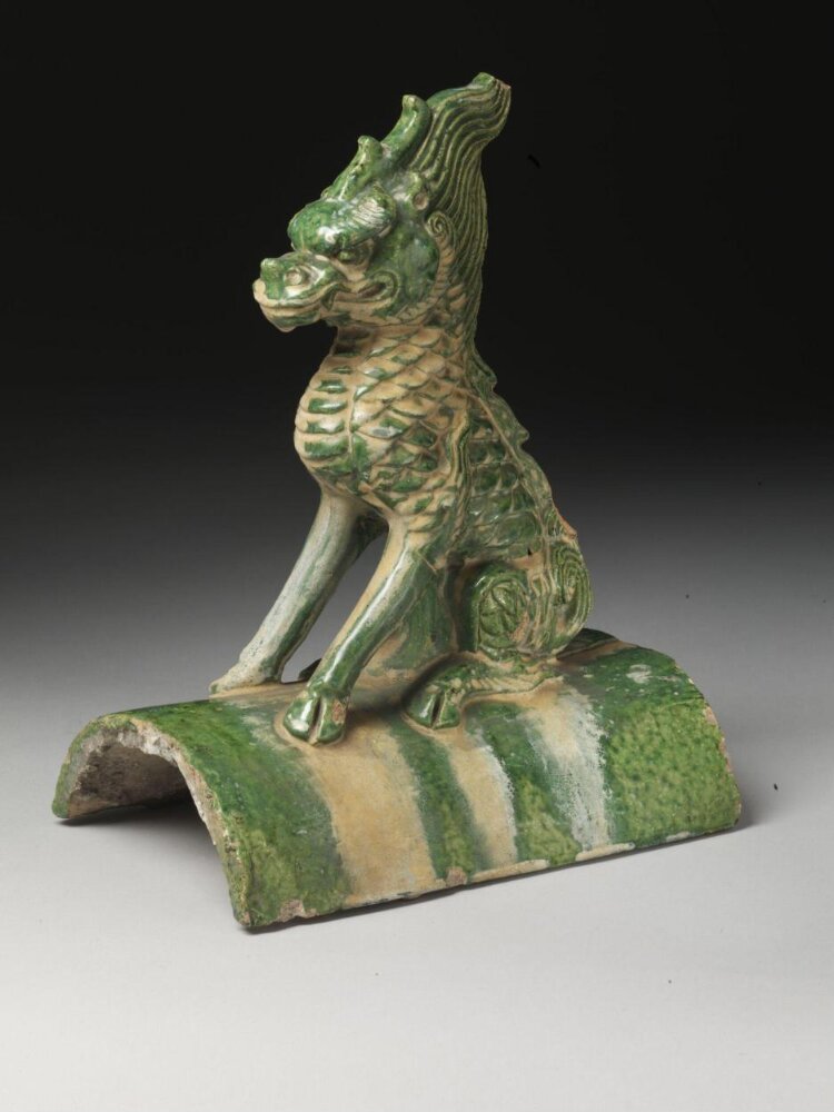 Roof tile — Seated Xiezhi, 1500-1644