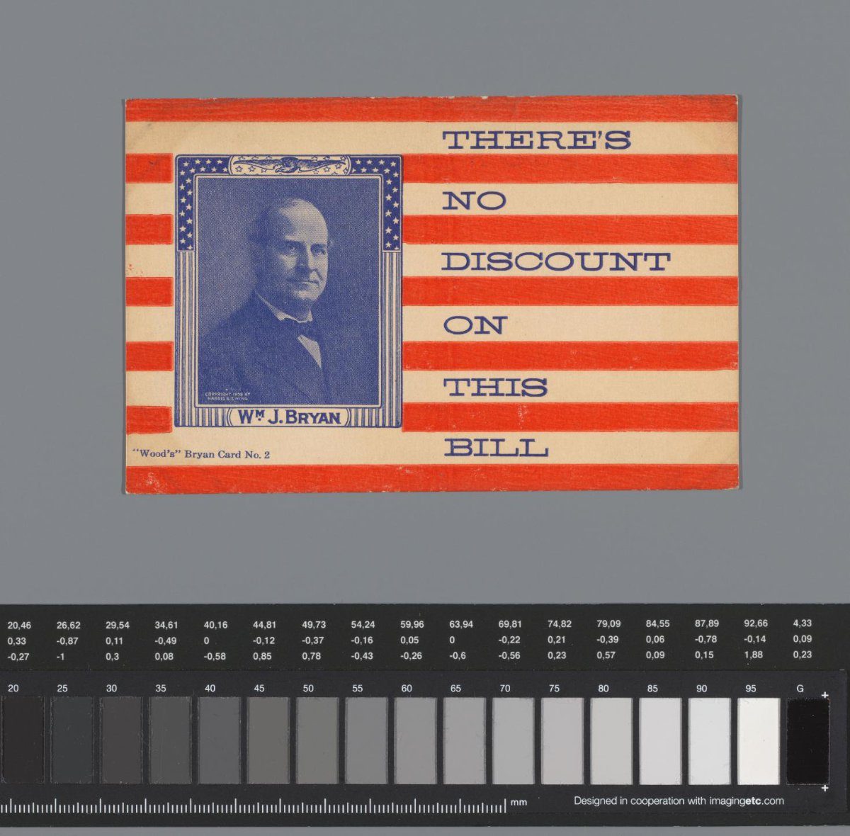 Picture postcard used as campaign material for presidential candidate William Jennings Bryan