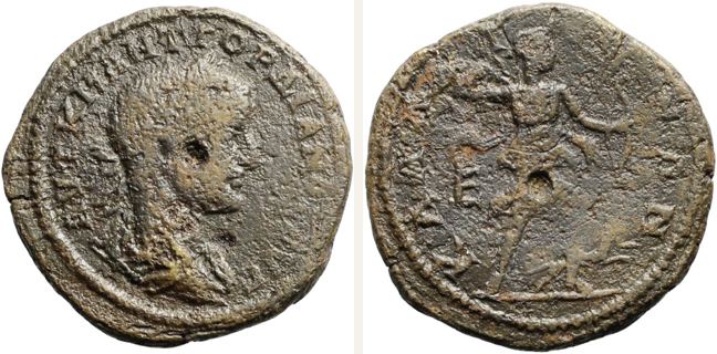 Kallatis, Gordian III., 5 unit — Artemis advancing right (CN type 16193)