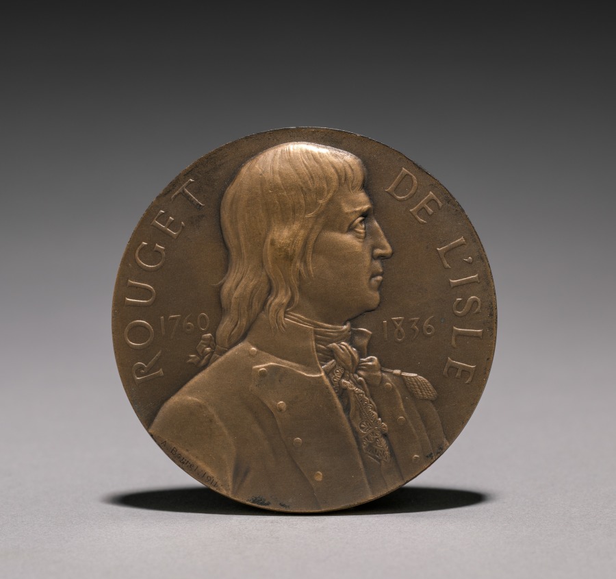 Medal of Claude Joseph Rouget de L'Isle (1760-1836) (obverse), 1911 (Cleveland Museum of Art 1919.99.a)