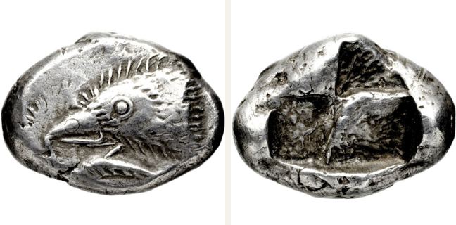 Sinope, drachm — Quadripartite incuse square (CN type 22925)