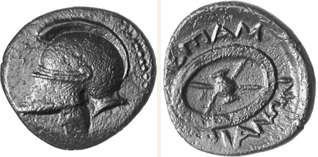 Mesembria, coin coin — Wheel with four spokes (CN type 21682)