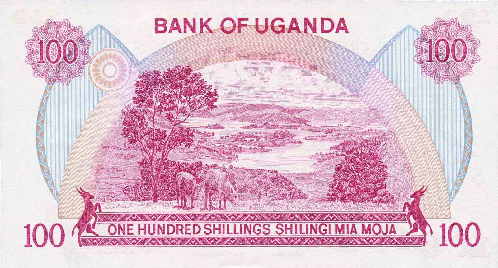 Reverse of 100 Shillings (1982), Pick 19