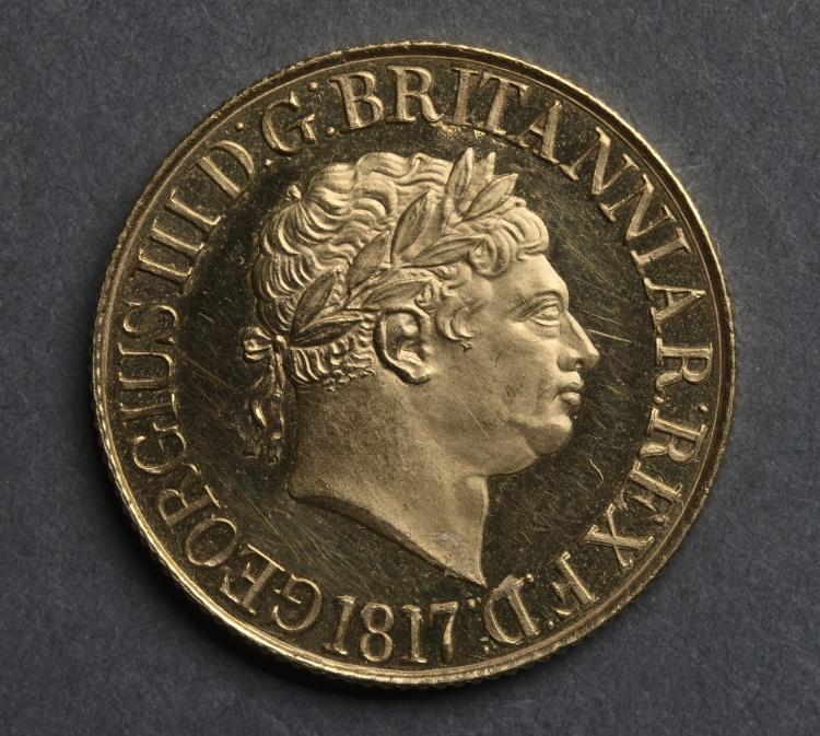 Sovereign: George III (obverse), 1817 (Cleveland Museum of Art 1969.212.a)