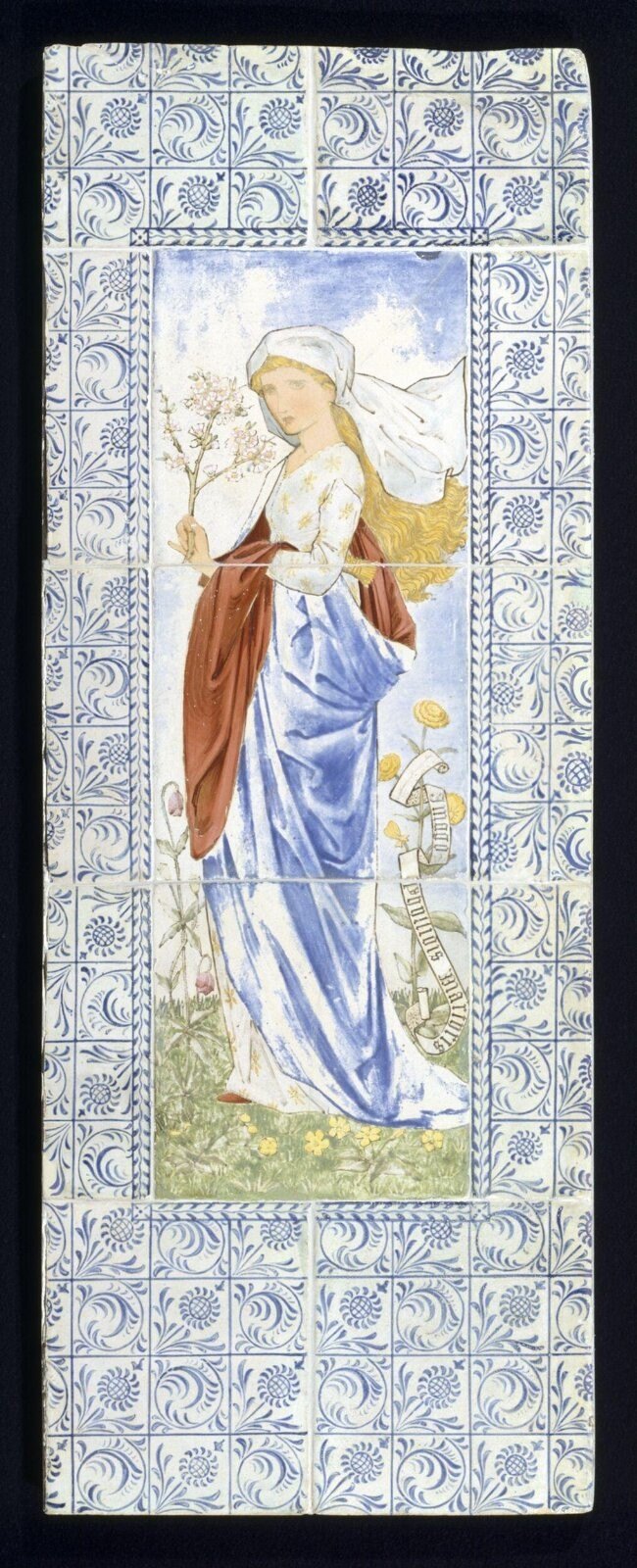 Tile panel, Morris, Marshall, Faulkner & Co, London, 1864-1870 — museum object CIRC.530-1962