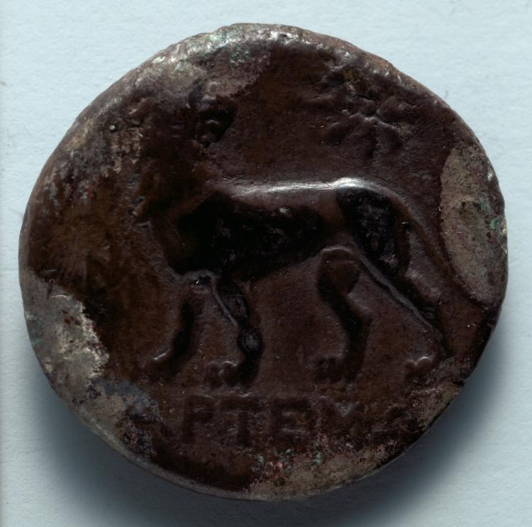 Tetradrachm: Lion (reverse), c. 334–323 BCE (Cleveland Museum of Art 1916.993.b)