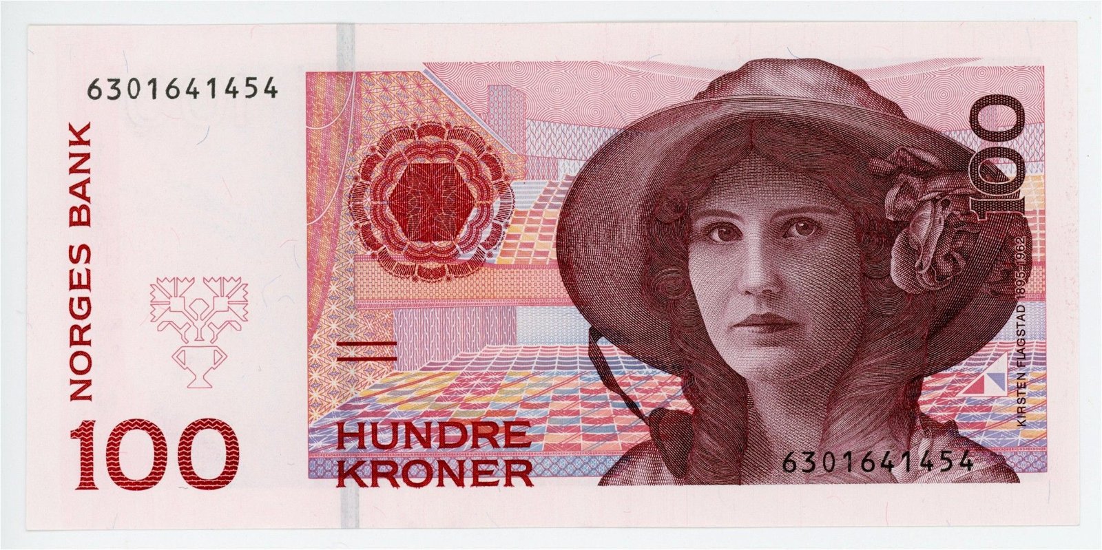 Obverse of 100 Kroner (1995–1999), Pick 47