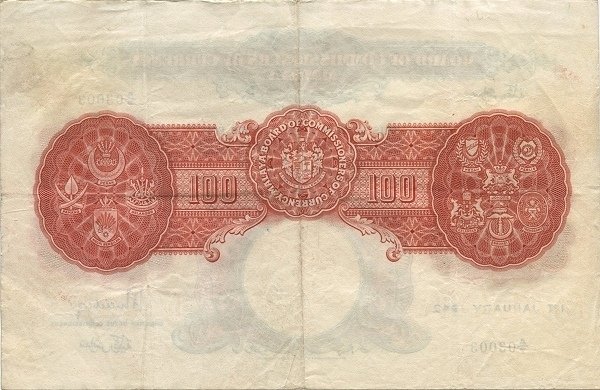 Reverse of 100 Dollars (1942), Pick 15