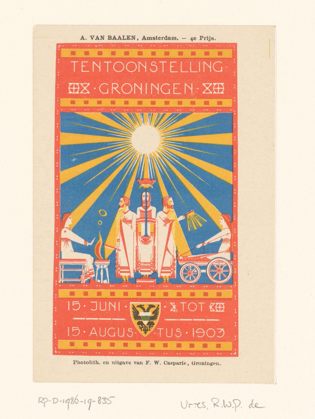 Picture Postcard of the Exhibition for Industry and Art in Groningen in 1903