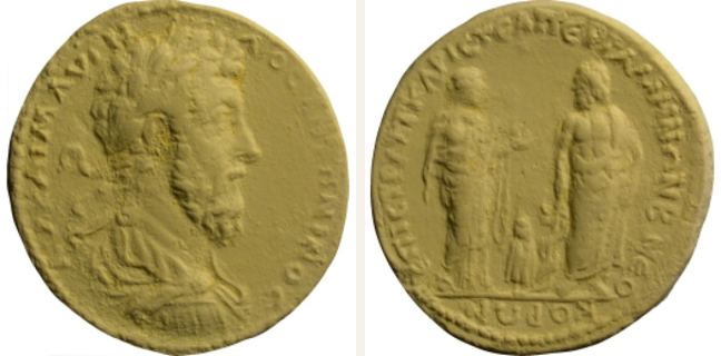 Pergamon, Marc Aurel, bronze coin — Hygieia (CN type 17748)