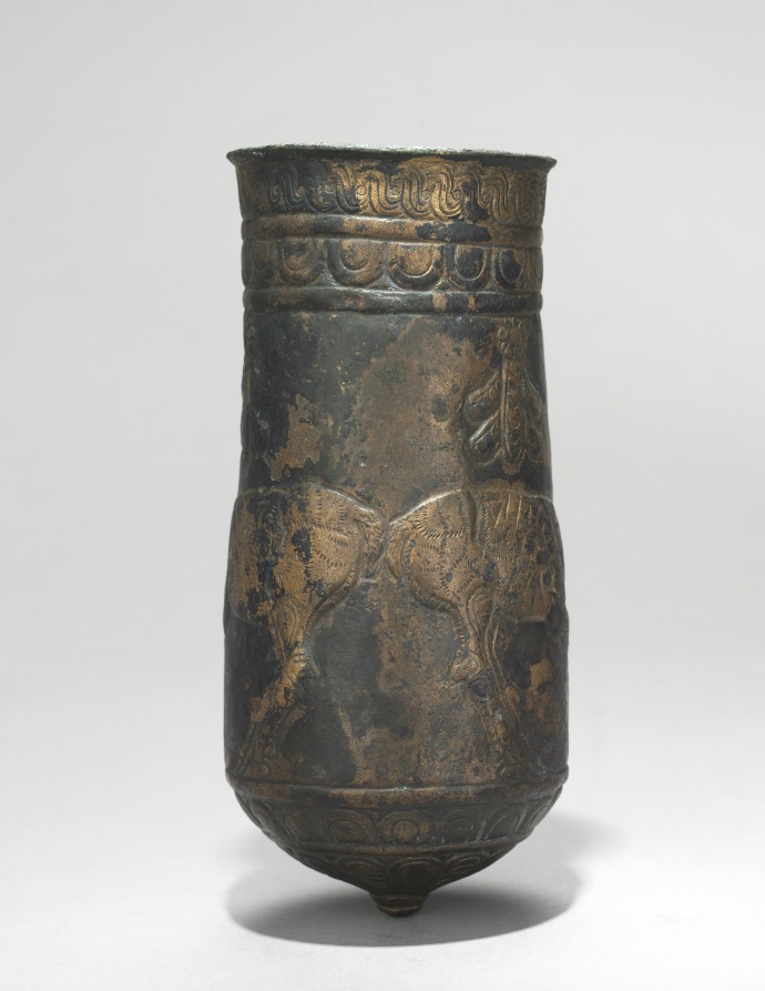 Additional museum view 3 of Button-Based Situla (accession 1960.35.2).