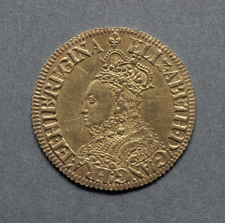 Half Pound: Elizabeth I (obverse), 1558–1560 (Cleveland Museum of Art 1969.187.a)