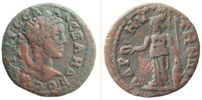 Adramyttion, Severus Alexander, bronze coin — Athena standing facing (CN type 2917)