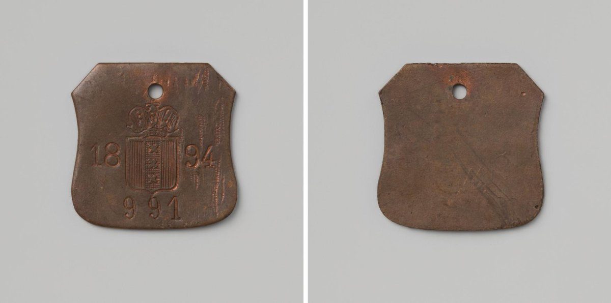 City of Amsterdam, lead token with no. 991