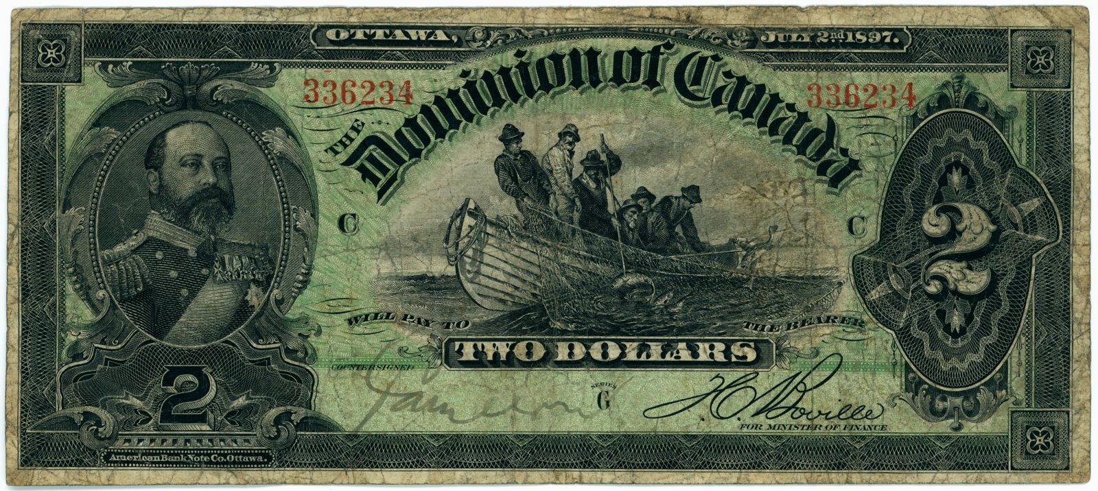 Obverse of 2 Dollars (1897), Pick 24B