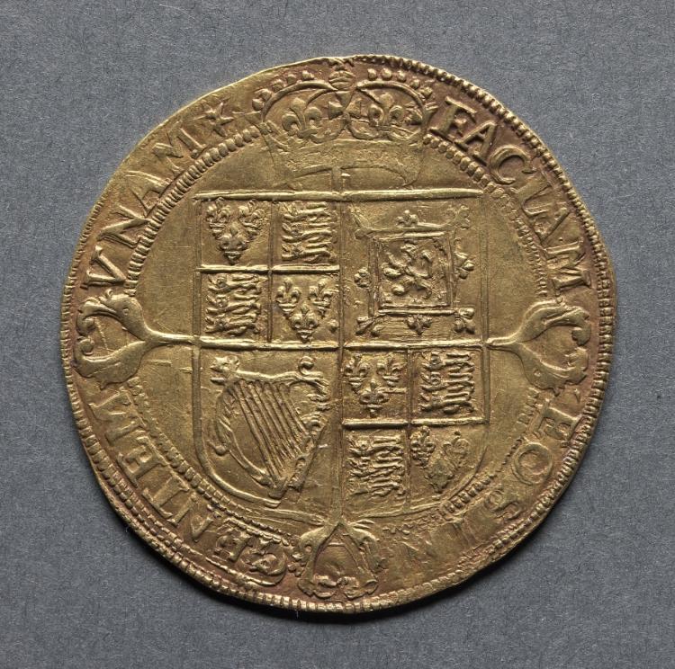 Laurel: Crowned Shield of Arms (reverse), 1619–1620 (Cleveland Museum of Art 1969.191.b)