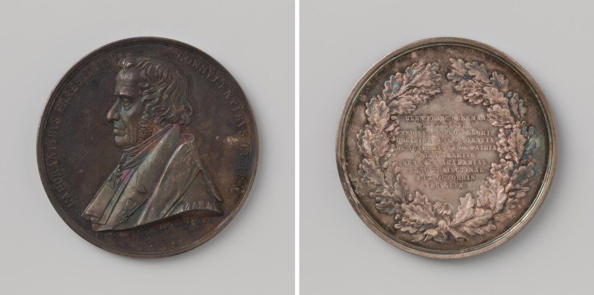 Bernardus Franciscus Suerman, fifty years professor of medicine at the University of Utrecht, medal struck by order of the Senate