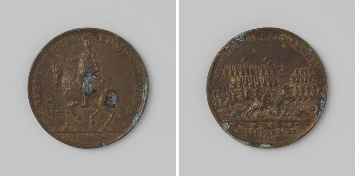 Battle of Culloden, medal struck in honour of William, Duke of Cumberland