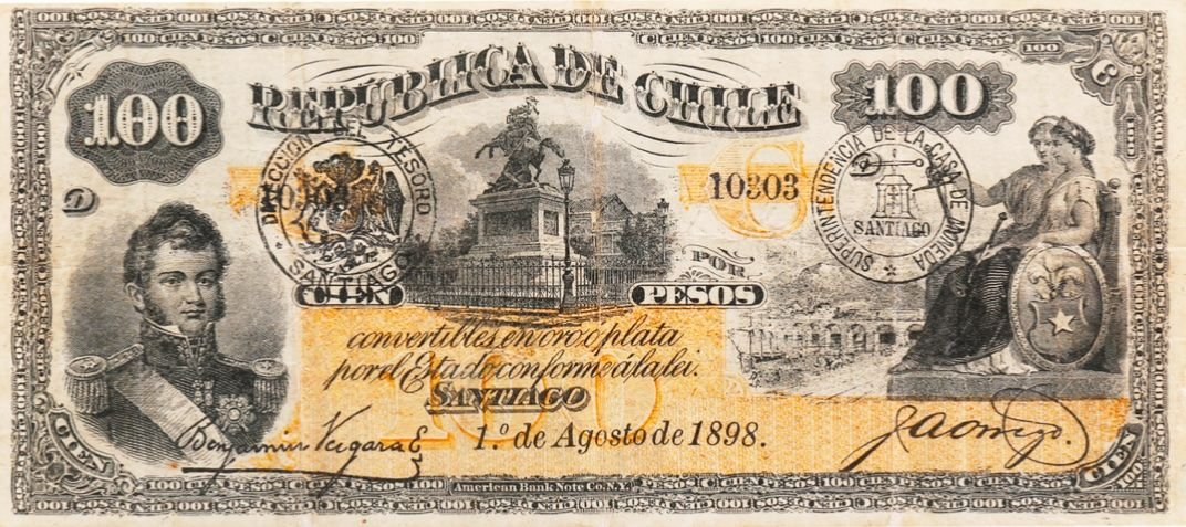 Obverse of 100 Pesos (1898), Pick 55