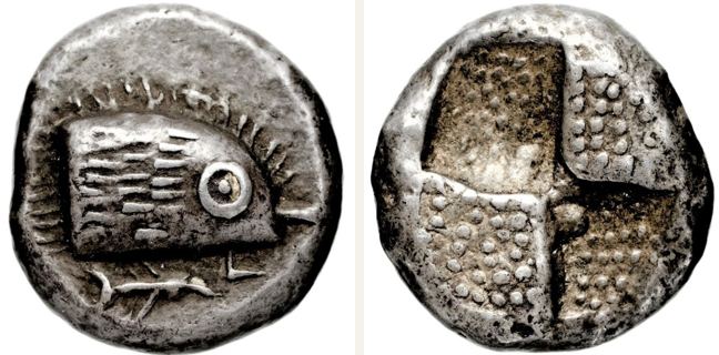 Sinope, drachm — Quadratum incusum with dotted surface (CN type 22922)