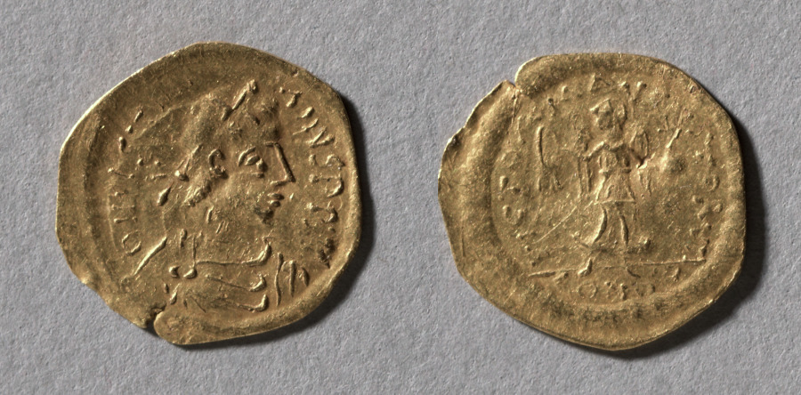 Half Tremissis of Justinian I, 527–565 (Cleveland Museum of Art 2004.149)