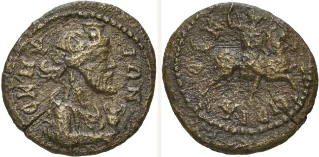 Skepsis, bronze coin — Horseman galopping right (CN type 18956)