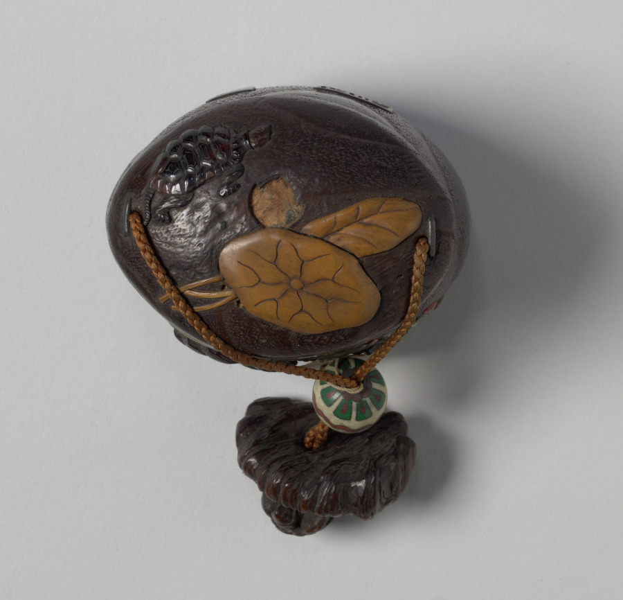 Additional museum view 3 of Tobacco Box with Turtles in Lotus and Grasses (accession 1919.569).